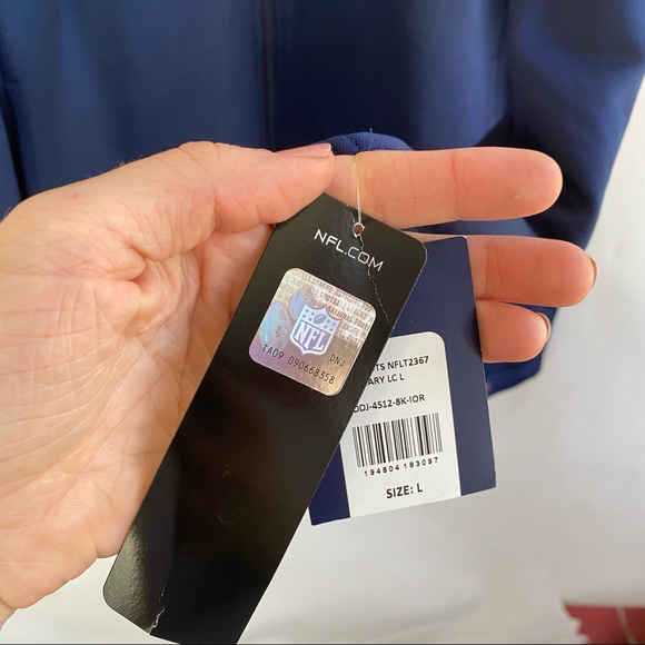 Patriots NWT Full Zip Hooded Sweatshirt Jacket Size Large - Picture 4 of 5